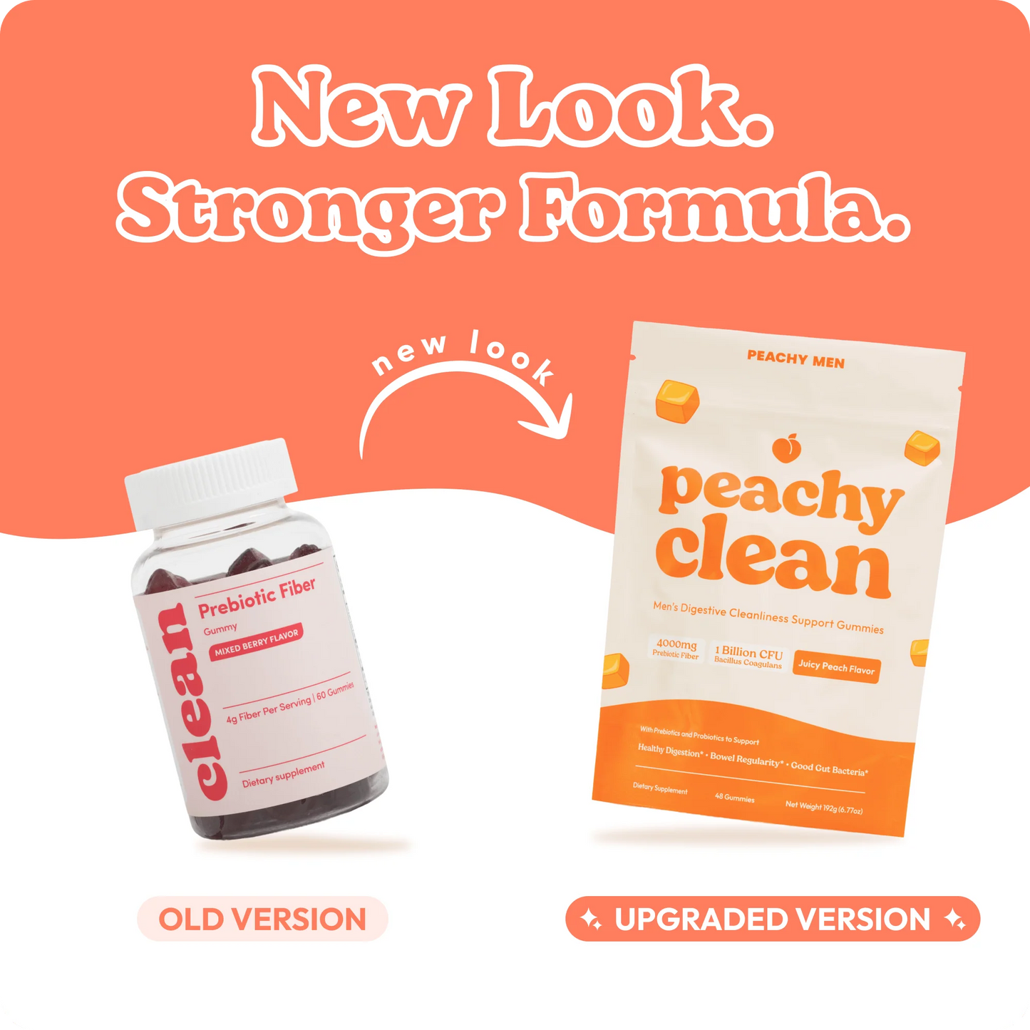 Peachy Clean™ Sugar-Free Pre+Probiotic Fiber Gummies